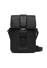 Calvin Klein Saszetka Leather Slim Flap Reporter LV04D3323G Czarny. Kolor: czarny. Materiał: skóra #1