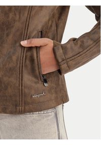 Desigual Kurtka przejściowa 26SWEW10 Brązowy Regular Fit. Kolor: brązowy. Materiał: wiskoza, syntetyk #5