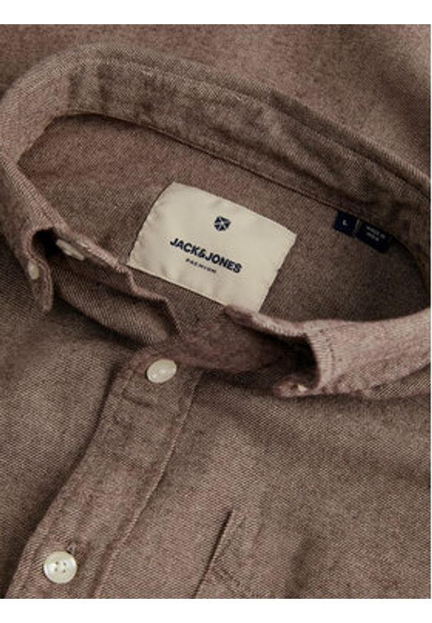 Jack & Jones Koszula Blubrook 12282353 Beżowy Regular Fit. Kolor: beżowy. Materiał: bawełna