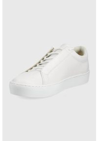 vagabond - Vagabond buty skórzane ZOE kolor biały. Nosek buta: okrągły. Zapięcie: sznurówki. Kolor: biały. Materiał: skóra