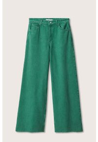 mango - Mango jeansy Camila damskie high waist. Stan: podwyższony. Kolor: zielony #7
