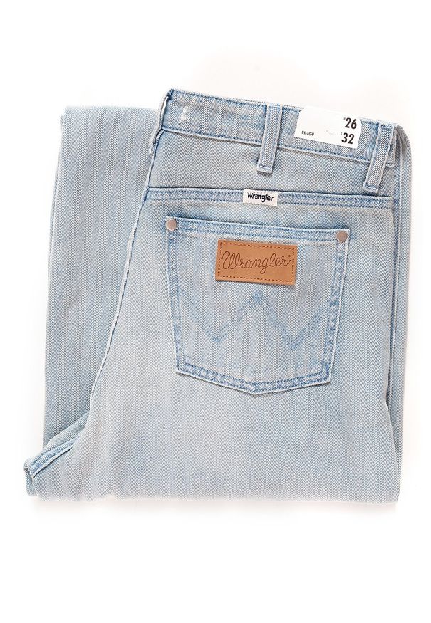 Wrangler - WRANGLER BAGGY HERRINGBONE W28GTS281 112128257. Stan: podwyższony. Wzór: aplikacja, jodełka