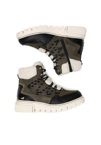 Mustang Botki 1502-602 Khaki. Kolor: brązowy. Materiał: materiał #6