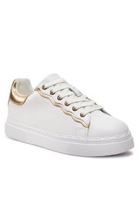 Pollini Sneakersy SA15053G1IXE310B Biały. Kolor: biały. Materiał: skóra