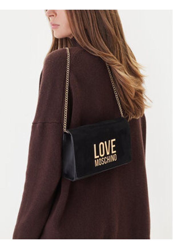Love Moschino - LOVE MOSCHINO Torebka JC4127PP0NKB100A Czarny. Kolor: czarny. Materiał: skórzane