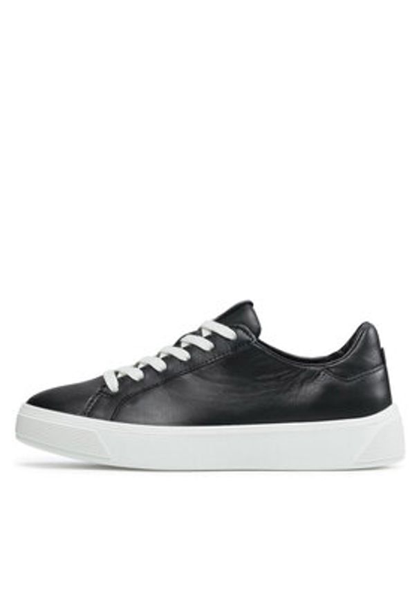 ecco - ECCO Sneakersy Street Tray W 29114301001 Czarny. Kolor: czarny. Materiał: skóra