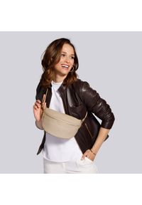 Wittchen - Damska torba nerka ze skóry. Kolor: beżowy. Materiał: skóra #6