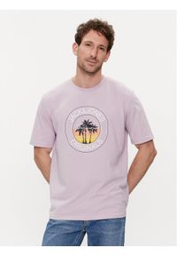 Jack & Jones - Jack&Jones T-Shirt Casey 12255238 Fioletowy Standard Fit. Kolor: fioletowy. Materiał: syntetyk, bawełna