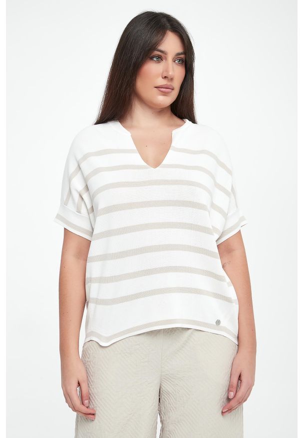 Joseph Ribkoff - Bluzka damska dzianinowa w paski JOSEPH RIBKOFF. Materiał: dzianina. Wzór: paski