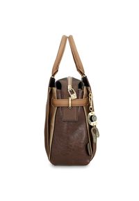 Brązowa Duża Damska Torebka Anekke. Kolor: brązowy. Wzór: aplikacja. Materiał: zdobione. Styl: elegancki, casual #8