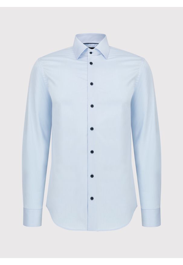 PAKO LORENTE – Niebieska koszula męska z bawełny P24SP-1X-037-N-S - Pako Lorente. Okazja: na ślub cywilny, na wesele. Kolor: niebieski. Materiał: bawełna. Styl: elegancki