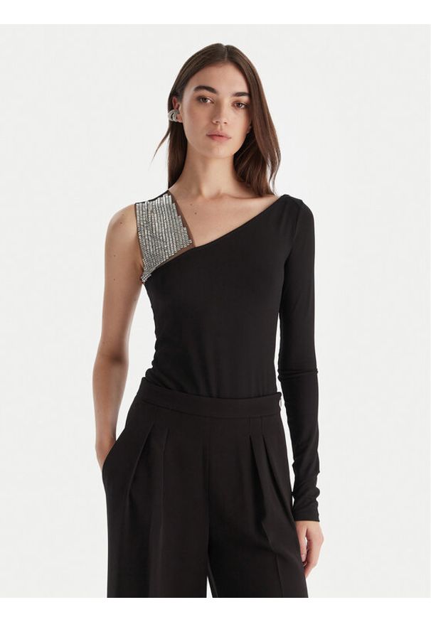 Patrizia Pepe Body 2M4504/338-J4R0 Czarny Slim Fit. Kolor: czarny. Materiał: syntetyk