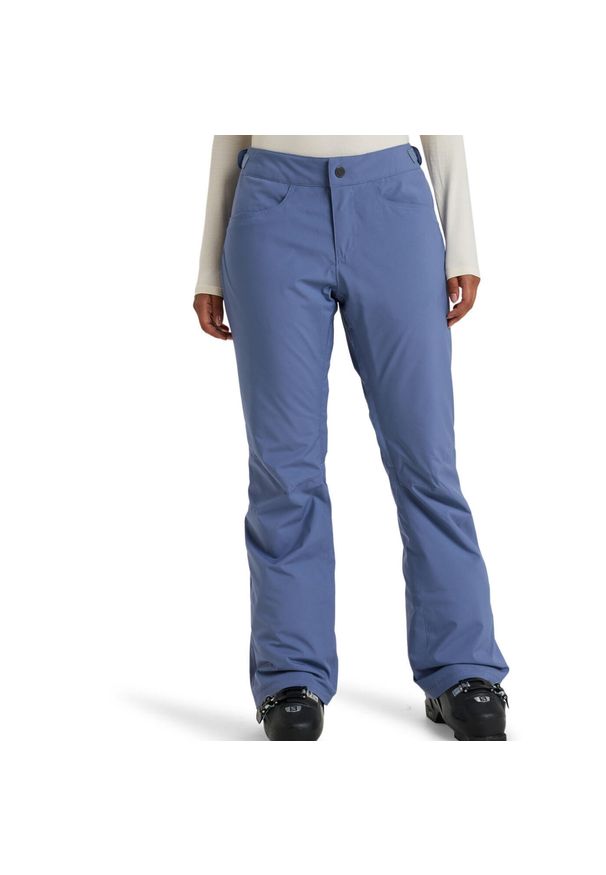 Roxy - Spodnie snowboardowe damskie ROXY Backyard. Kolor: szary, niebieski, wielokolorowy. Sezon: zima. Sport: snowboard