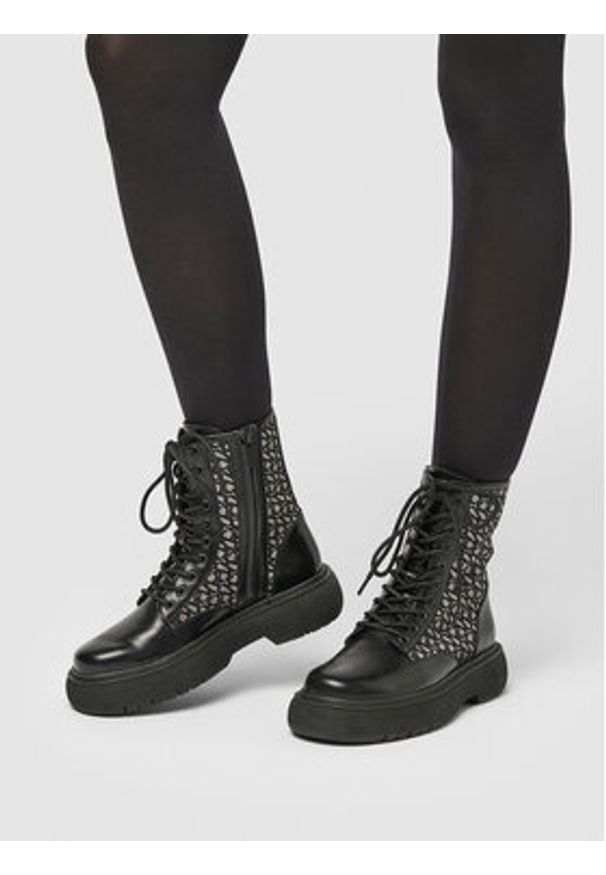 Pepe Jeans Trzewiki PLS50505 Czarny. Kolor: czarny. Materiał: skóra