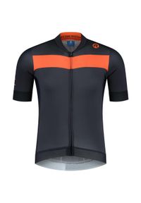 ROGELLI - Koszulka kolarska męska Rogelli PRIME z wysokiej jakości włókien. Kolor: wielokolorowy, pomarańczowy, szary. Materiał: włókno. Sport: kolarstwo