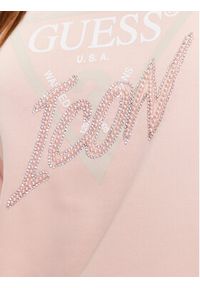 Guess Bluza W3YQ01 KB683 Różowy Regular Fit. Kolor: różowy. Materiał: bawełna, syntetyk