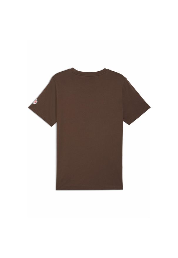 Puma - Męska koszulka FC St. Pauli KING z logo PUMA Espresso Brown White. Kolor: biały, brązowy, wielokolorowy