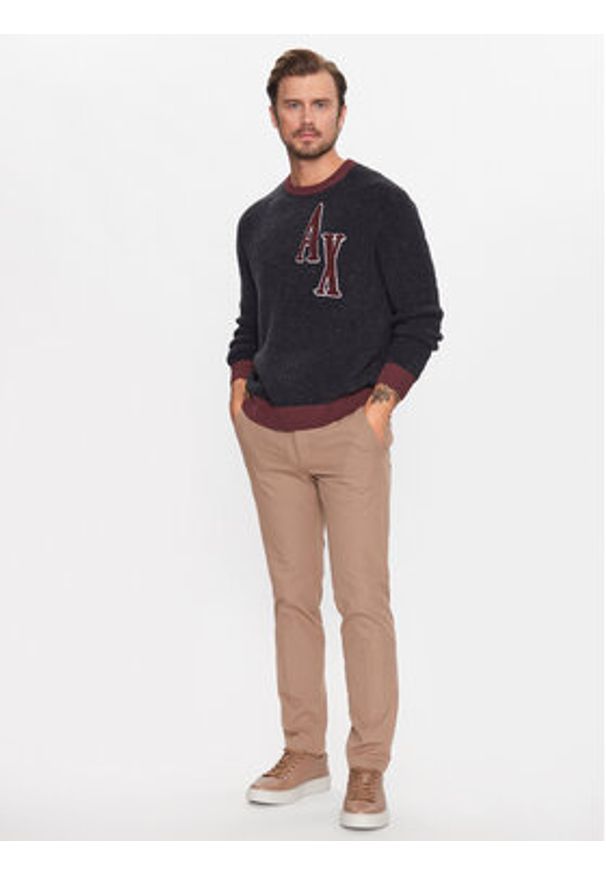 Armani Exchange Sweter 6RZM2B ZM3GZ 1510 Granatowy Regular Fit. Kolor: niebieski. Materiał: syntetyk