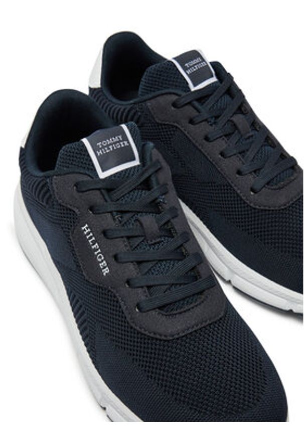 TOMMY HILFIGER - Tommy Hilfiger Sneakersy Lightweight Rwb Knit FM0FM05423 Granatowy. Kolor: niebieski. Materiał: materiał