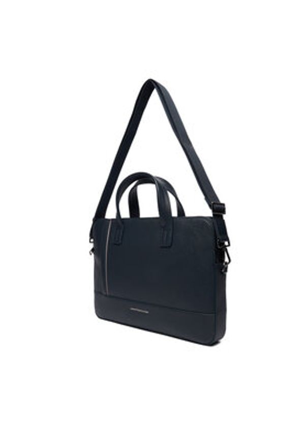 TOMMY HILFIGER - Tommy Hilfiger Torba na laptopa Th Central Slim Computer Bag AM0AM13631 Granatowy. Kolor: niebieski. Materiał: skóra