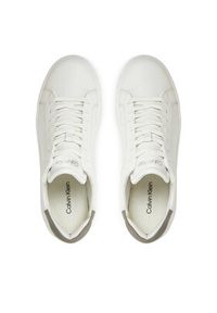 Calvin Klein Sneakersy Low Top Lace Up Lth HM0HM01016 Biały. Kolor: biały. Materiał: skóra #4
