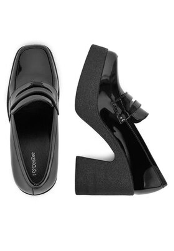 DeeZee Półbuty GT3033-21 Czarny. Kolor: czarny. Materiał: skóra