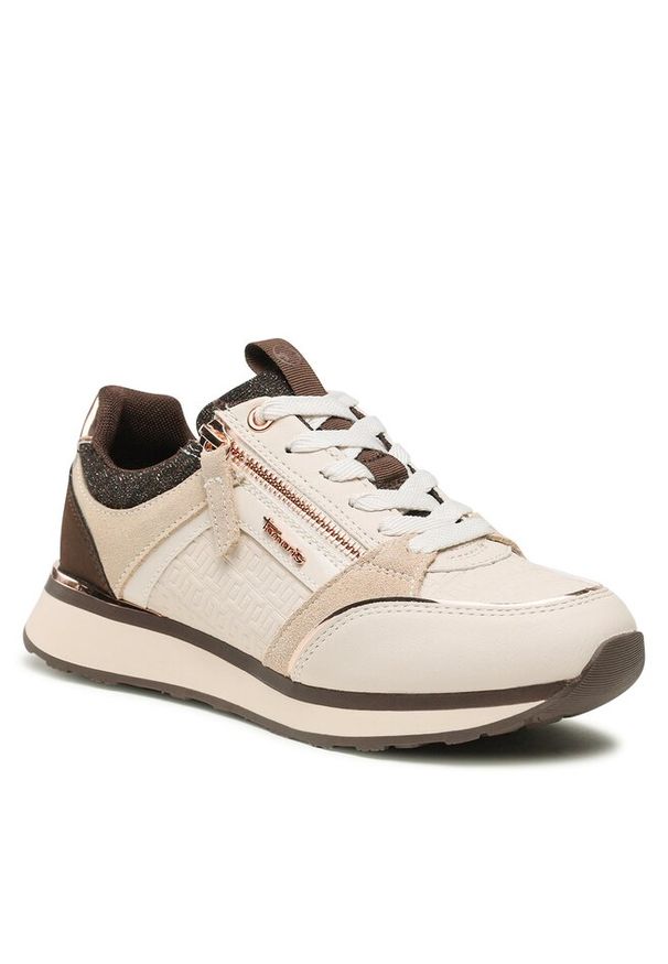 Sneakersy Tamaris. Kolor: beżowy, brązowy