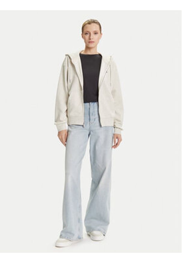 Calvin Klein Jeans Bluza Monologo LV047B270G Beżowy Regular Fit. Kolor: beżowy. Materiał: bawełna