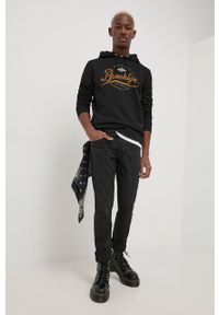 PRODUKT by Jack & Jones - Produkt by Jack & Jones bluza męska kolor czarny z kapturem z nadrukiem. Okazja: na co dzień. Typ kołnierza: kaptur. Kolor: czarny. Materiał: dzianina. Wzór: nadruk. Styl: casual #3