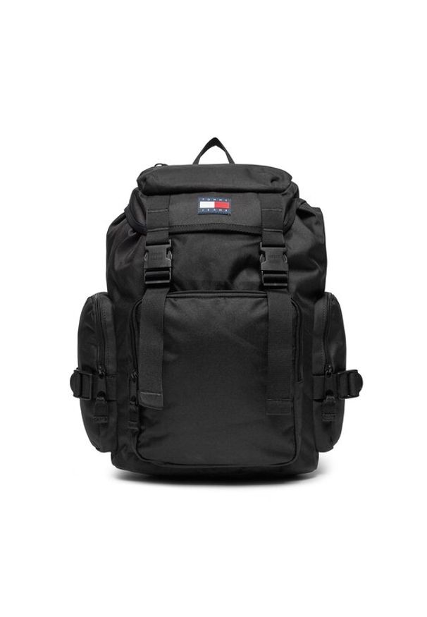 Tommy Jeans Plecak Tjm Off Duty Flap Backpack AM0AM11951 Czarny. Kolor: czarny. Materiał: materiał