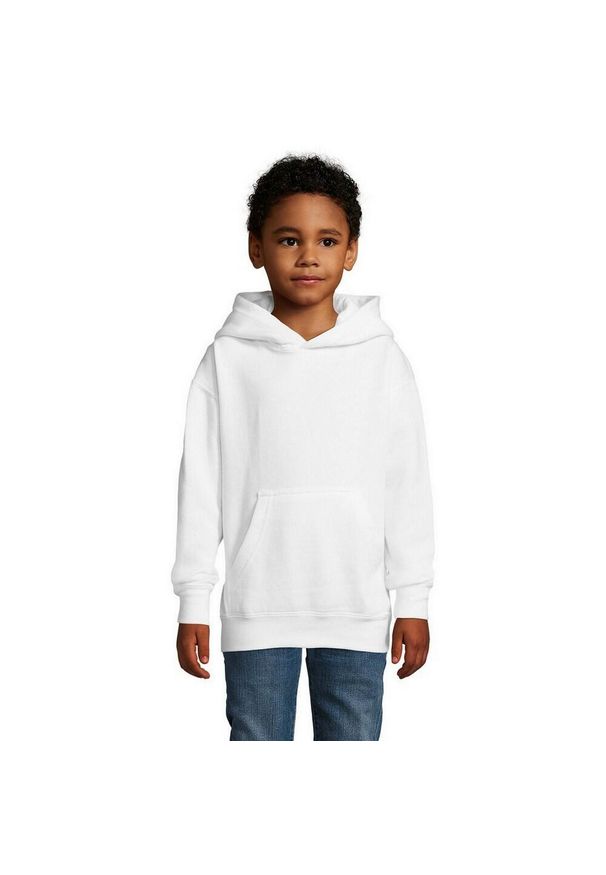 SOL'S - Bluza Z Kapturem Dla Dzieci. Typ kołnierza: kaptur. Kolor: biały