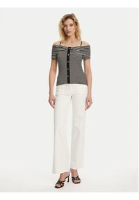 Morgan Bluzka 241-DROPEZ Czarny Slim Fit. Kolor: czarny. Materiał: wiskoza #3