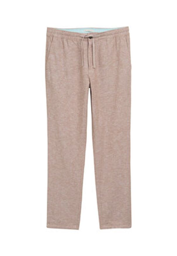Tom Tailor Spodnie materiałowe 1044716 Beżowy Regular Fit. Kolor: beżowy. Materiał: bawełna
