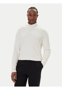 Calvin Klein Golf LV04LD215G Biały Regular Fit. Typ kołnierza: golf. Kolor: biały. Materiał: syntetyk