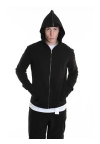 La Haine Inside Us Bluza | 3M M1166 | Mężczyzna | Czarny. Okazja: na co dzień. Typ kołnierza: kaptur. Kolor: czarny. Materiał: wiskoza, elastan. Wzór: aplikacja. Styl: casual, elegancki #4