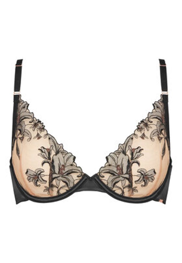 Hunkemöller Biustonosz z fiszbiną Anouk 300950 Czarny. Kolor: czarny. Materiał: syntetyk