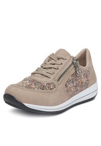 Rieker Sneakersy N1112-62 Beżowy. Kolor: beżowy. Materiał: materiał #7