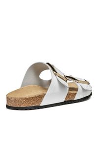 Geox Klapki D Brionia R D45Y3B 00085 C1000 Biały. Kolor: biały. Materiał: skóra #5