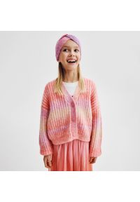 Reserved - Kardigan z kolorową nitką - Wielobarwny. Wzór: kolorowy #1