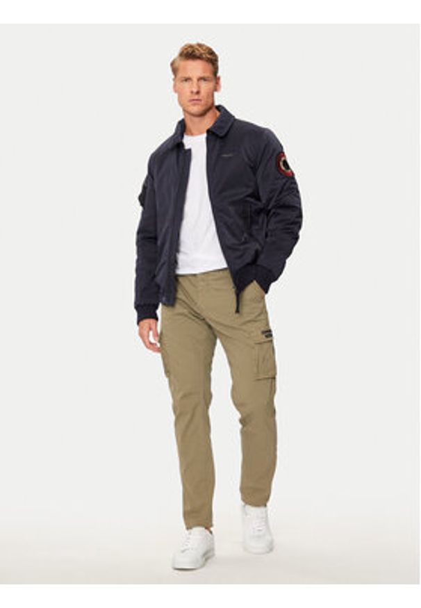 Aeronautica Militare Kurtka bomber 242AB2190CT3376 Granatowy Regular Fit. Kolor: niebieski. Materiał: syntetyk