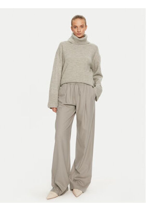 Marella Spodnie materiałowe Afona 2423136015 Beżowy Wide Leg. Kolor: beżowy. Materiał: syntetyk