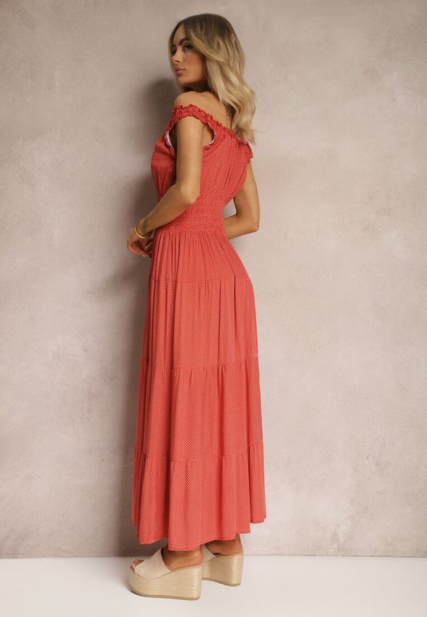 Renee - Czerwona Sukienka Kilroy. Kolor: czerwony. Długość rękawa: bez rękawów. Sezon: lato. Typ sukienki: rozkloszowane. Styl: boho. Długość: maxi