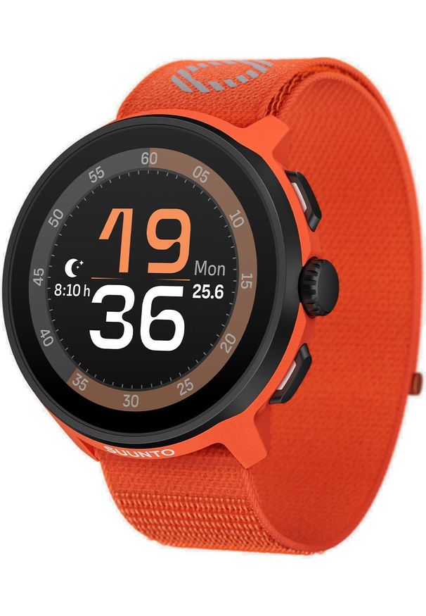 SUUNTO - Zegarek sportowy Suunto Run Coral Orange (SS051112000). Styl: sportowy