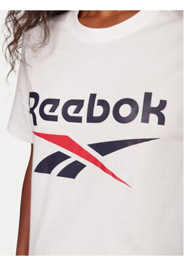 Reebok T-Shirt RK25173CCW Biały Regular Fit. Kolor: biały. Materiał: bawełna