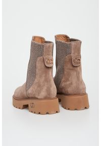 Botki damskie zamszowe CESARE CASADEI. Materiał: zamsz #4