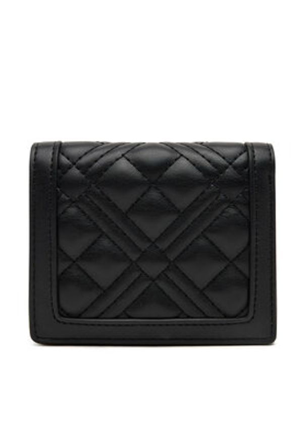 Love Moschino - LOVE MOSCHINO Mały Portfel Damski JC5601PP1MLA0000 Czarny. Kolor: czarny. Materiał: skóra