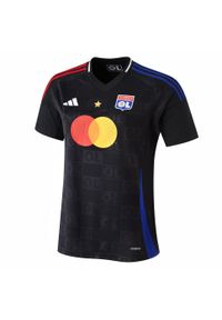 Adidas - Koszulka Olympique Lyonnais 24/25 Away. Kolor: czarny. Sport: piłka nożna