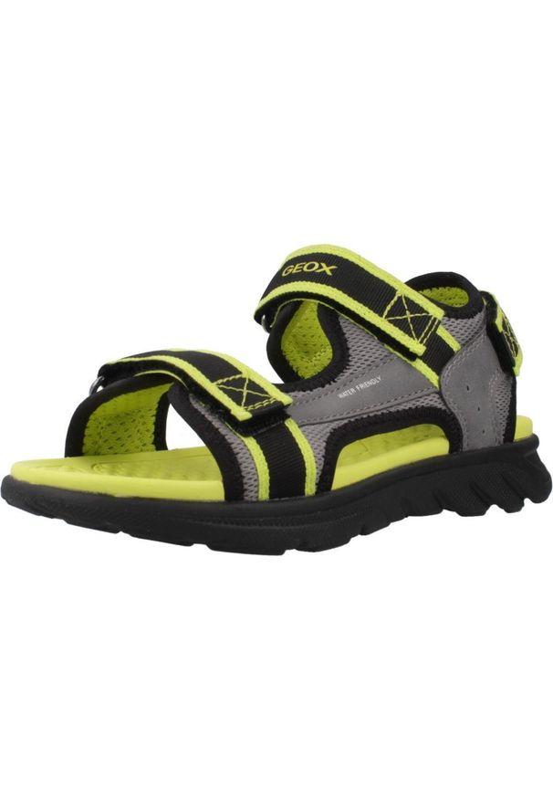 Geox - Sandały GEOX J SANDAL AIRADYUM B Czarny. Kolor: czarny. Materiał: syntetyk, tkanina. Styl: sportowy