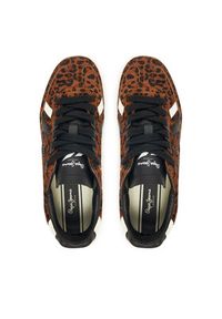 Pepe Jeans Sneakersy Ball Print W PLS000013 Brązowy. Kolor: brązowy. Materiał: skóra. Wzór: nadruk #4
