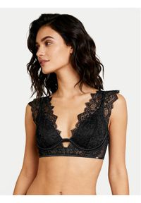 Hunkemöller Biustonosz z fiszbiną Zoe Up LL Czarny. Kolor: czarny. Materiał: syntetyk #1